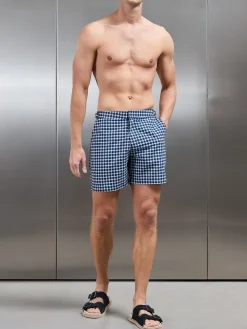 Casa Printed Swim Short - Navy