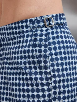 Casa Printed Swim Short - Navy