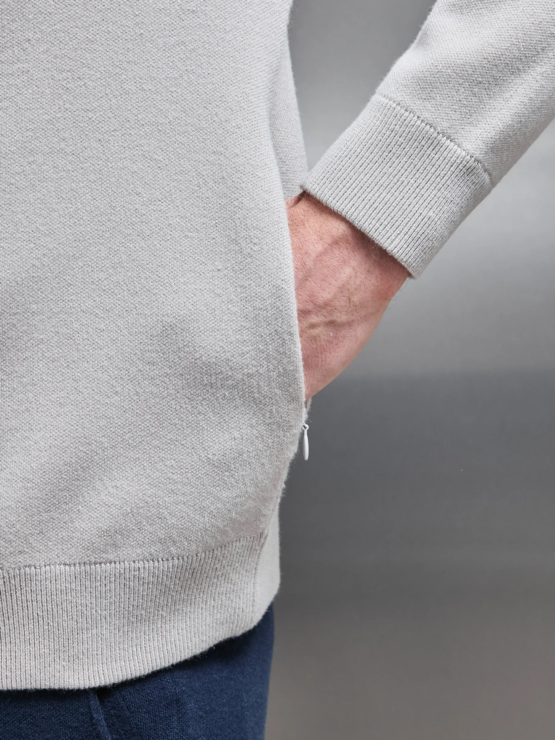 Chunky Knitted Pull Over Hoodie - Stone
