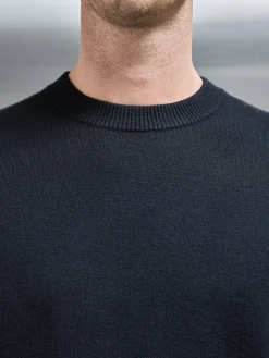 Chunky Knitted Sweatshirt - Black