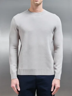 Chunky Knitted Sweatshirt - Stone