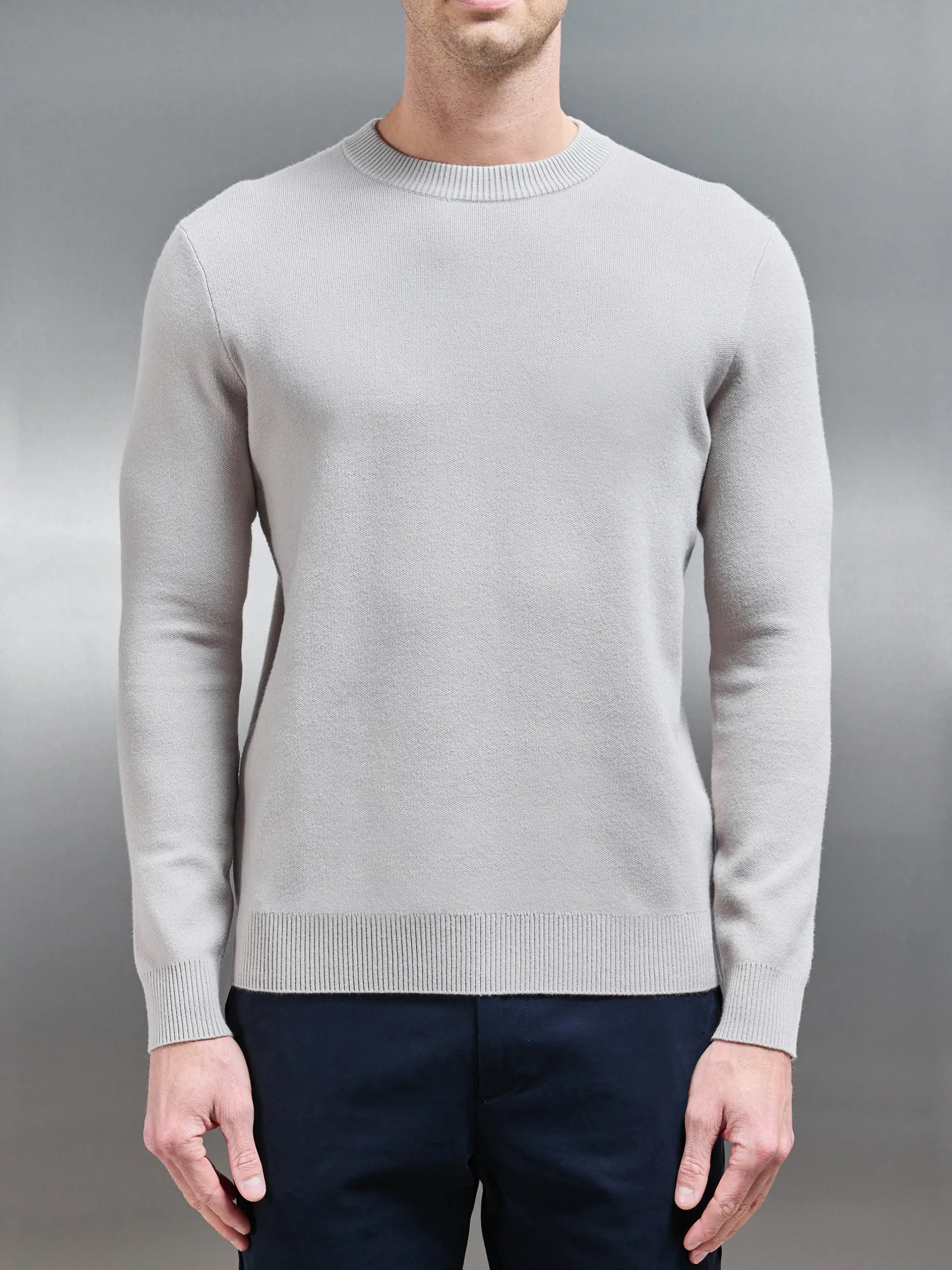 Chunky Knitted Sweatshirt - Stone