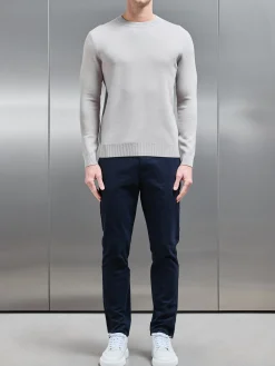Chunky Knitted Sweatshirt - Stone