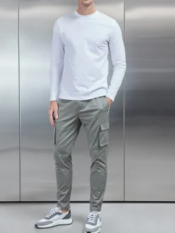 Cotton Drawstring Cargo Pant - Olive