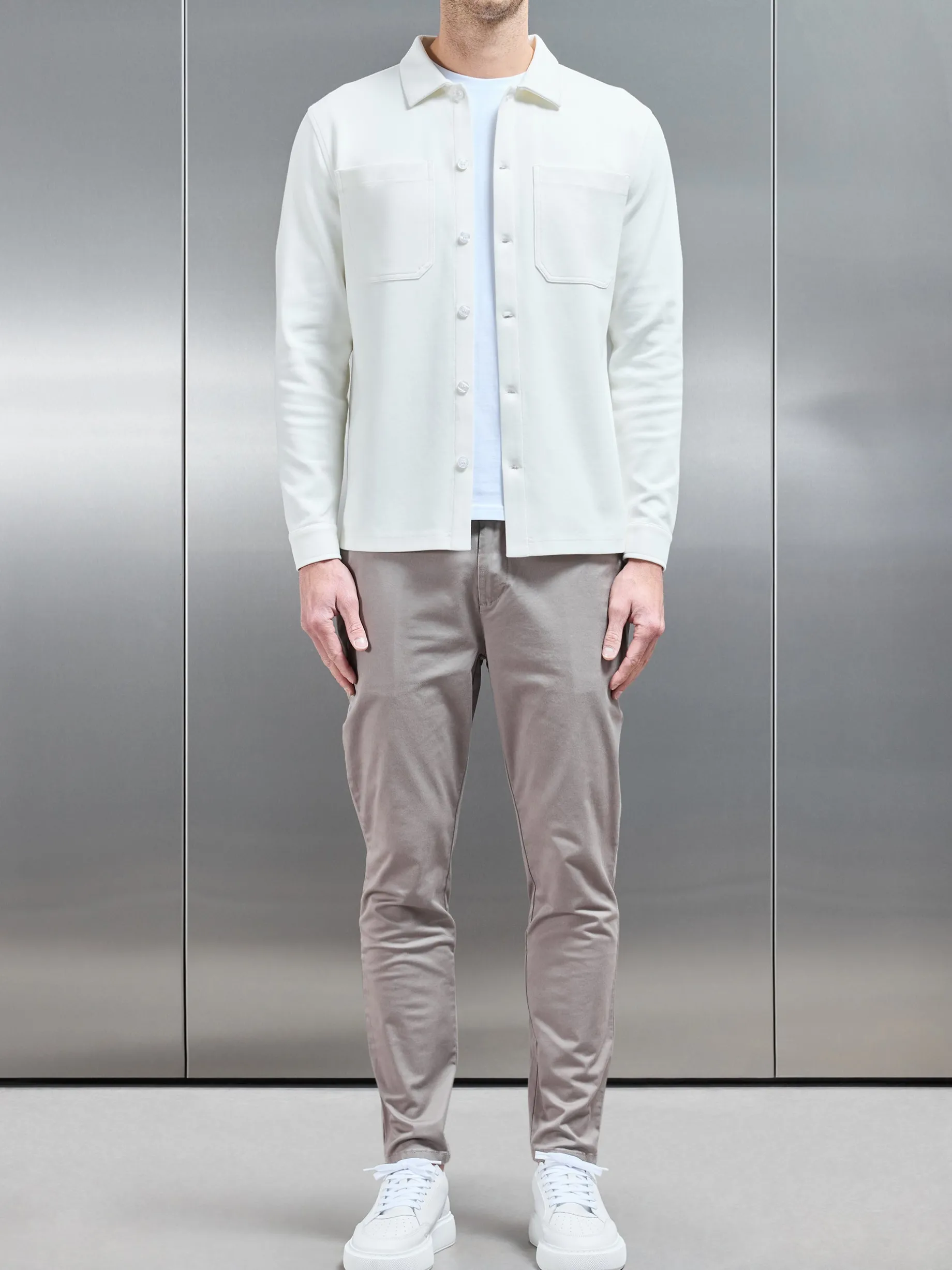 Cotton Jersey Overshirt - Off White