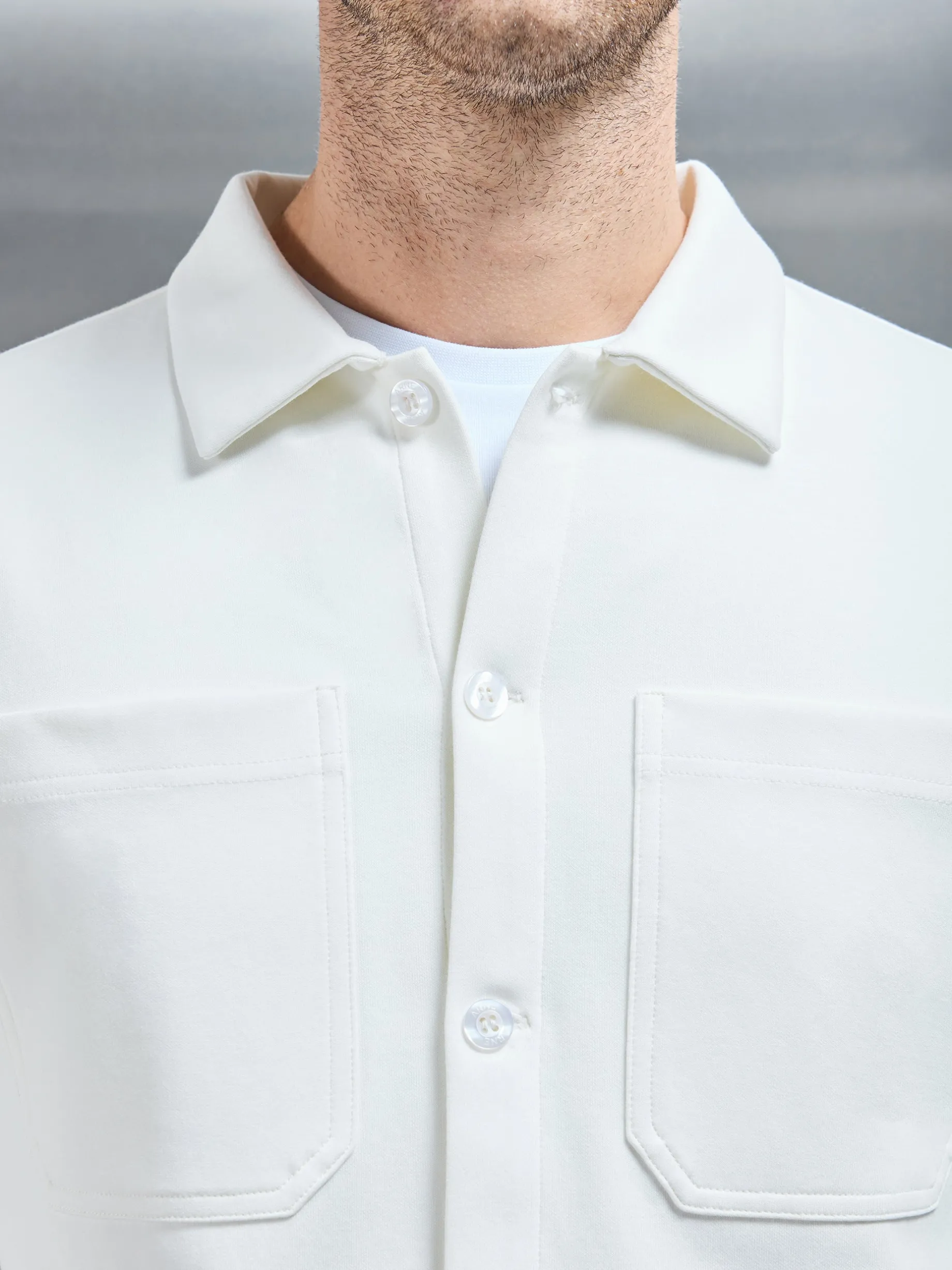 Cotton Jersey Overshirt - Off White