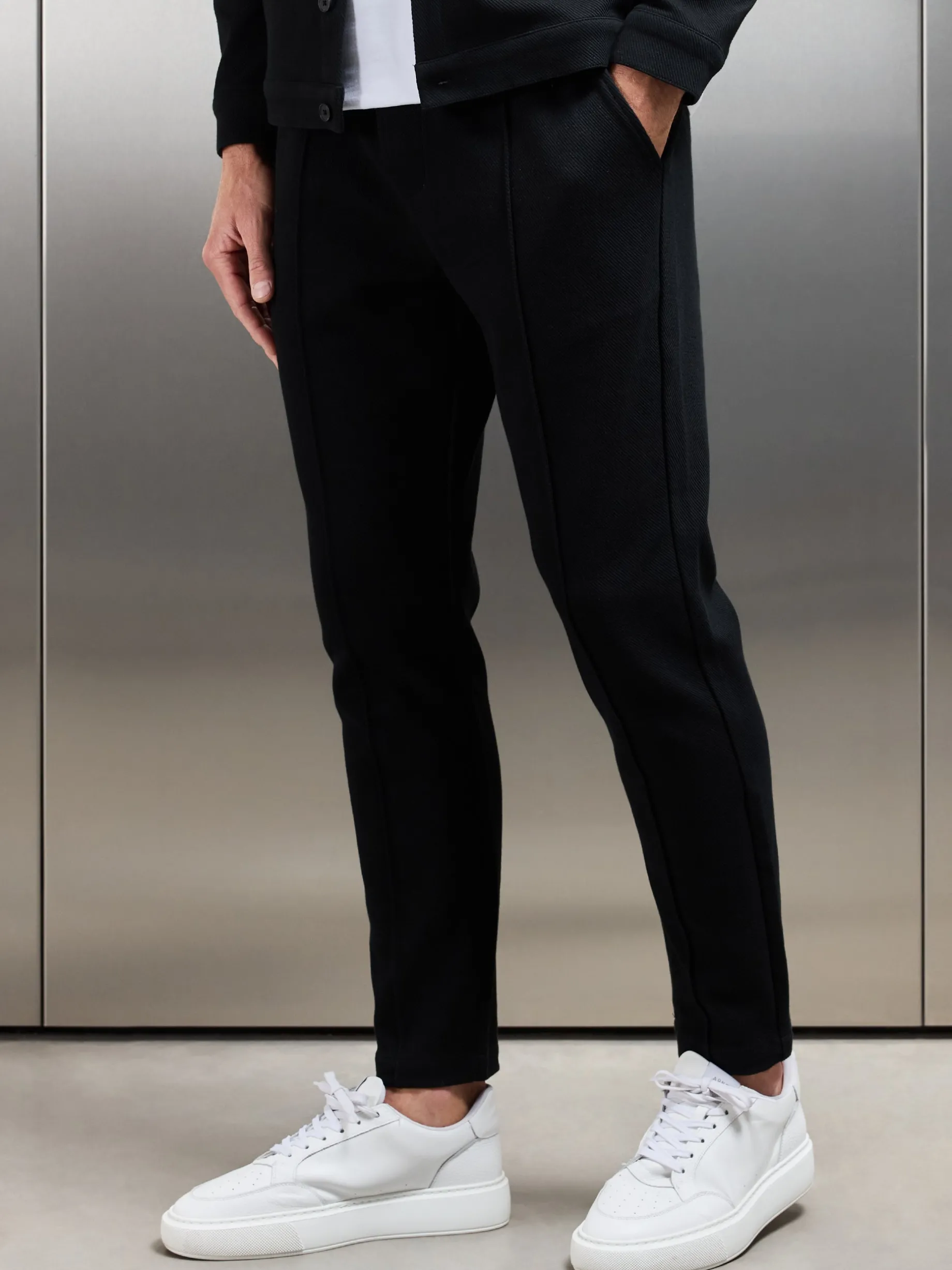 Cotton Twill Trouser - Black