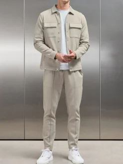 Cotton Twill Trouser - Stone