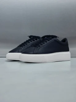 Essential Leather Trainer - Navy