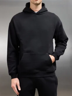 Essential Relaxed Hoodie - Black