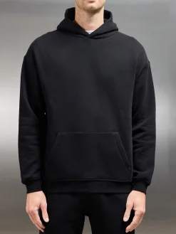 Essential Relaxed Hoodie - Black