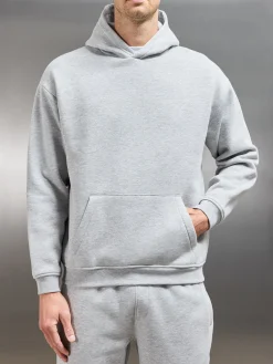 Essential Relaxed Hoodie - Marl Grey