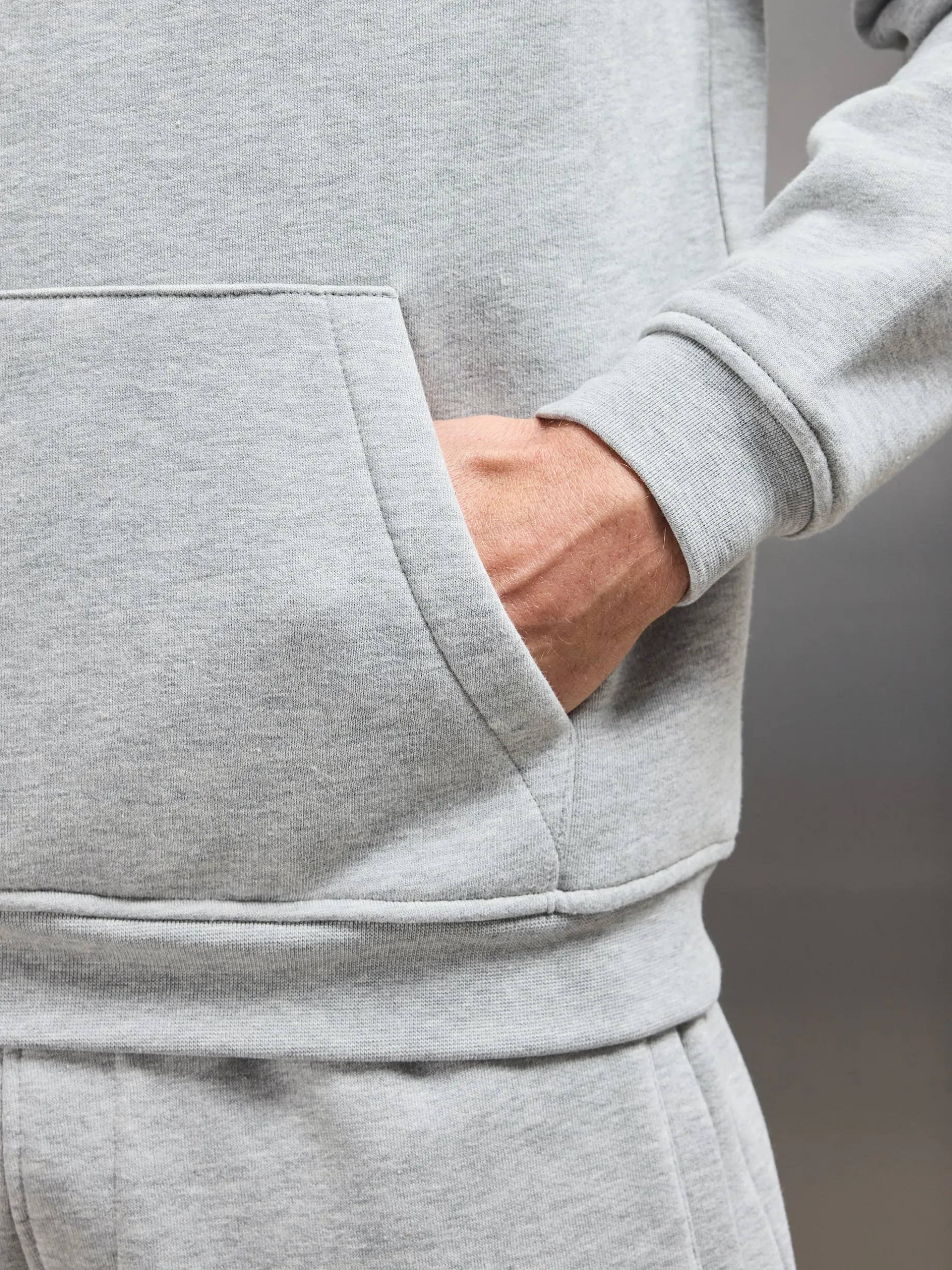 Essential Relaxed Hoodie - Marl Grey
