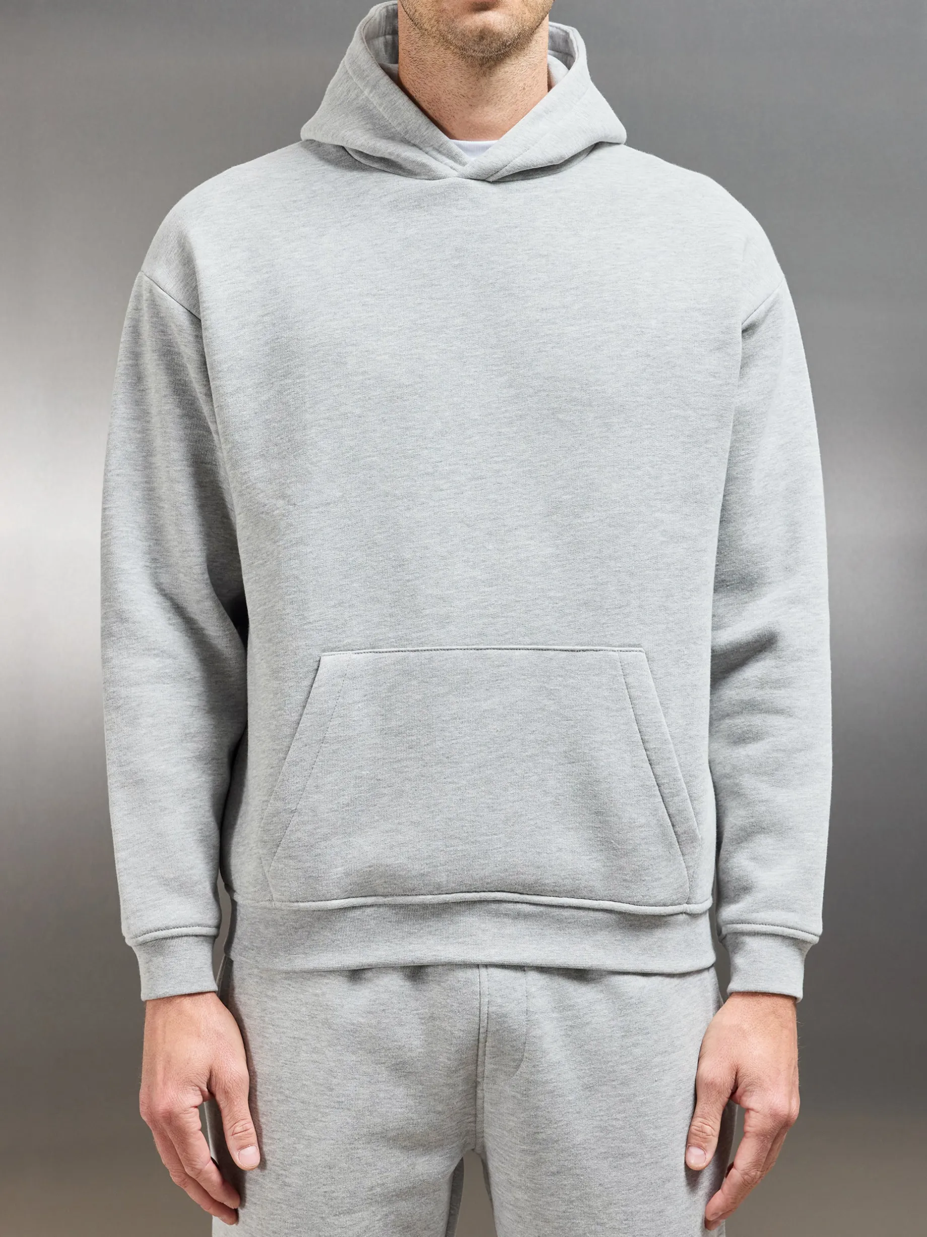 Essential Relaxed Hoodie - Marl Grey