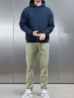 Garment Dye Cotton Cargo Pant - Olive