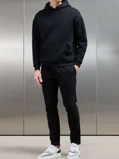 Garment Dye Cotton Trouser - Black