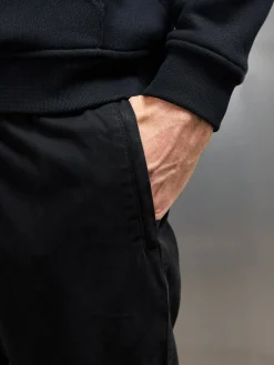 Garment Dye Cotton Trouser - Black