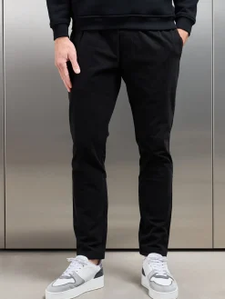 Garment Dye Cotton Trouser - Black
