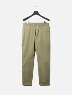 Garment Dye Cotton Trouser - Olive