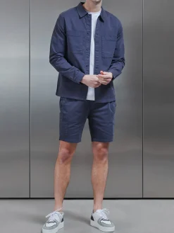 Garment Dye Overshirt - Navy
