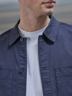Garment Dye Overshirt - Navy