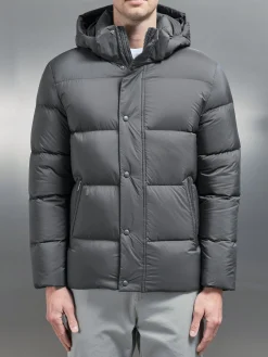 Goose Down Short Length Jacket - Grey
