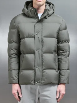 Goose Down Short Length Jacket - Olive