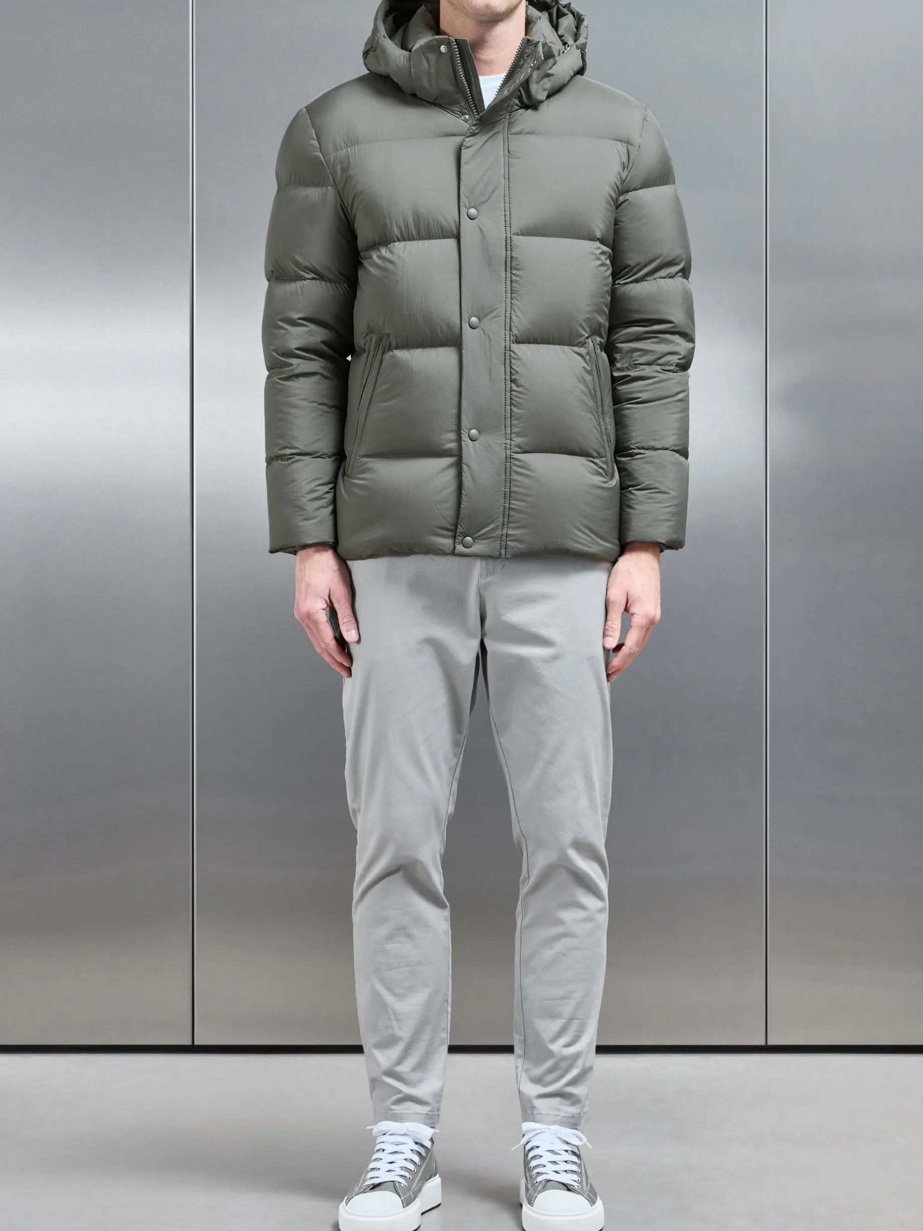 Goose Down Short Length Jacket - Olive