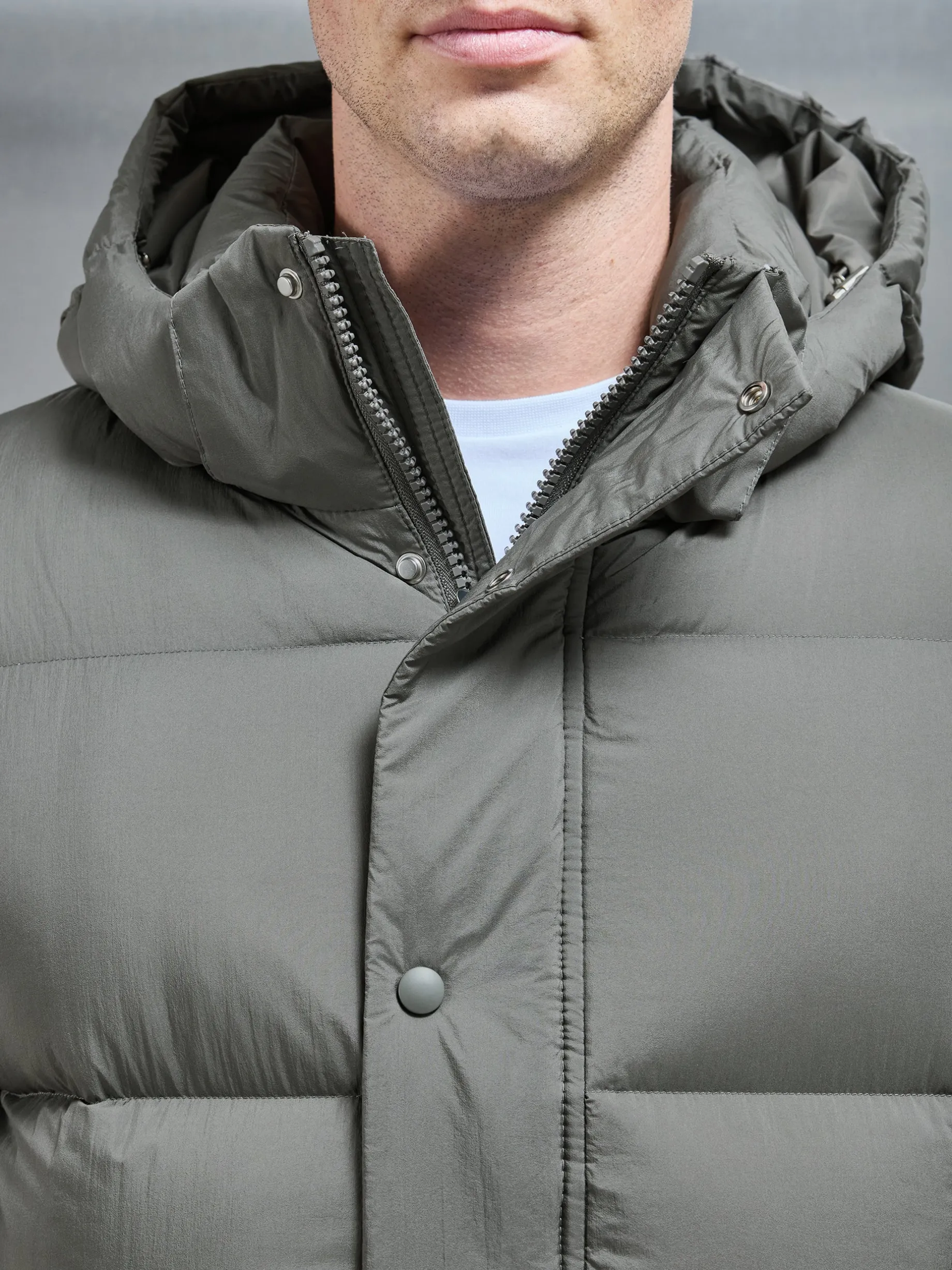 Goose Down Short Length Jacket - Olive