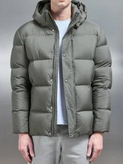 Goose Down Short Length Jacket - Olive