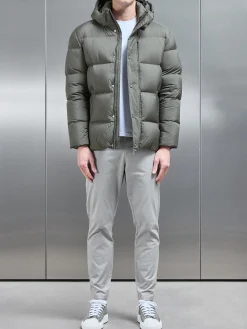 Goose Down Short Length Jacket - Olive
