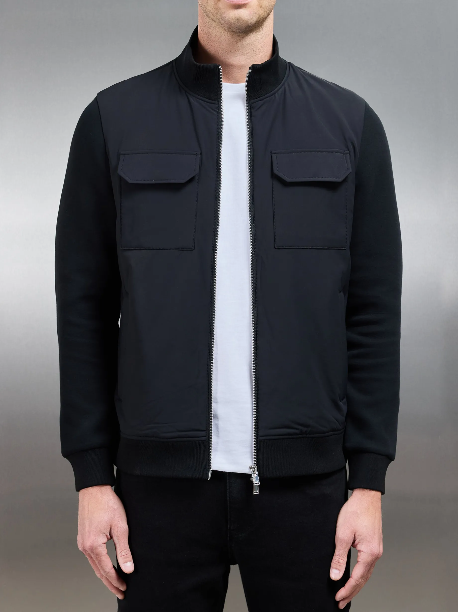 Hybrid Cargo Jacket - Black