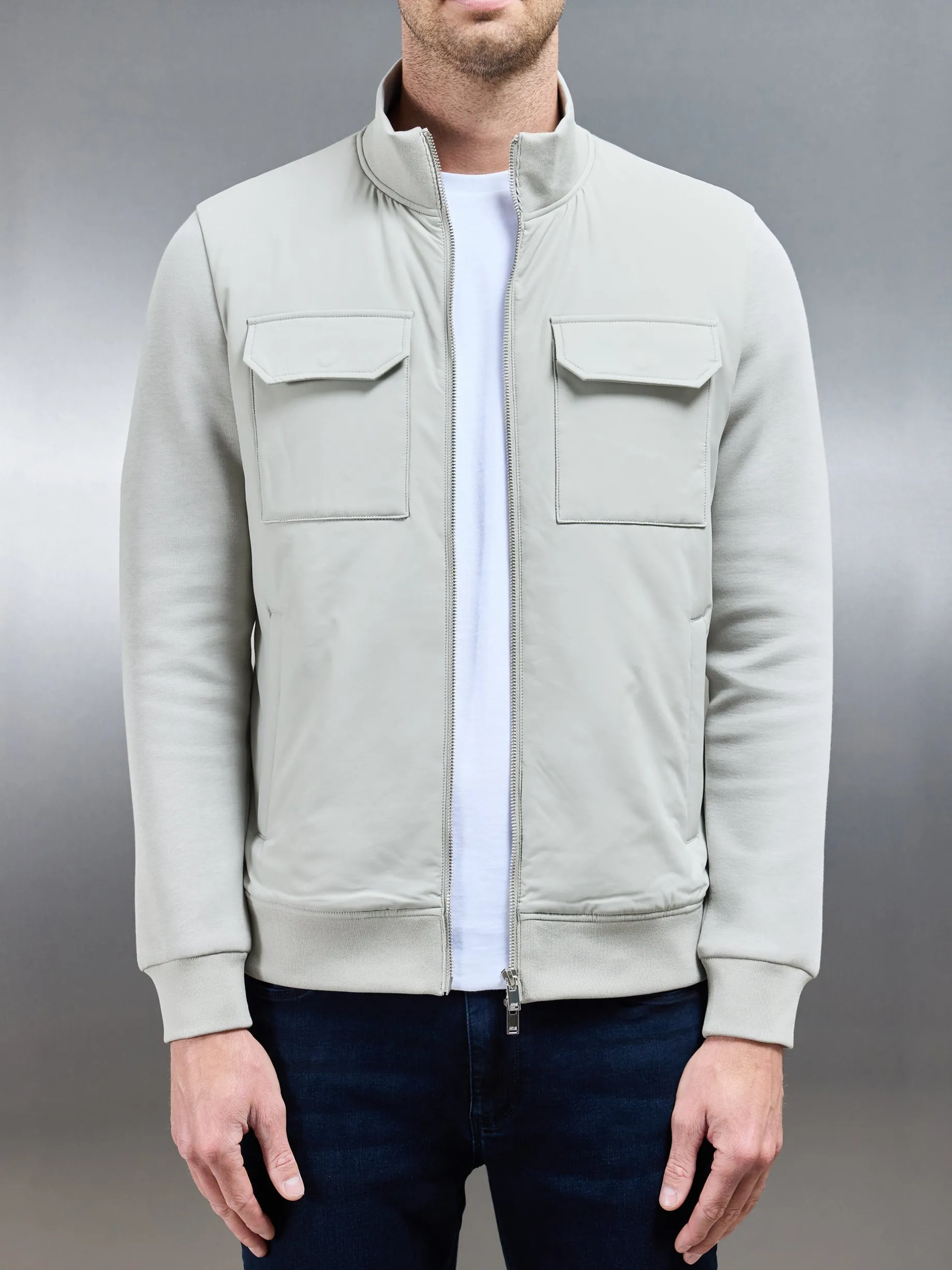 Hybrid Cargo Jacket - Stone