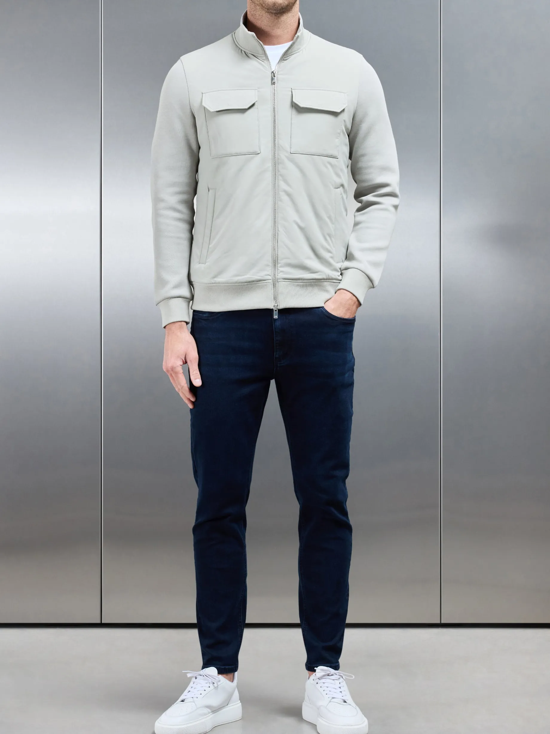 Hybrid Cargo Jacket - Stone