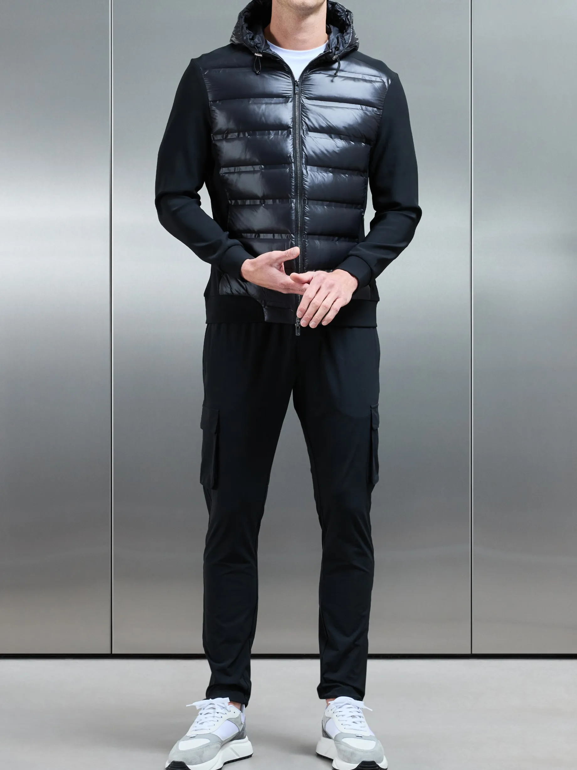Hybrid Puffer Jacket - Black