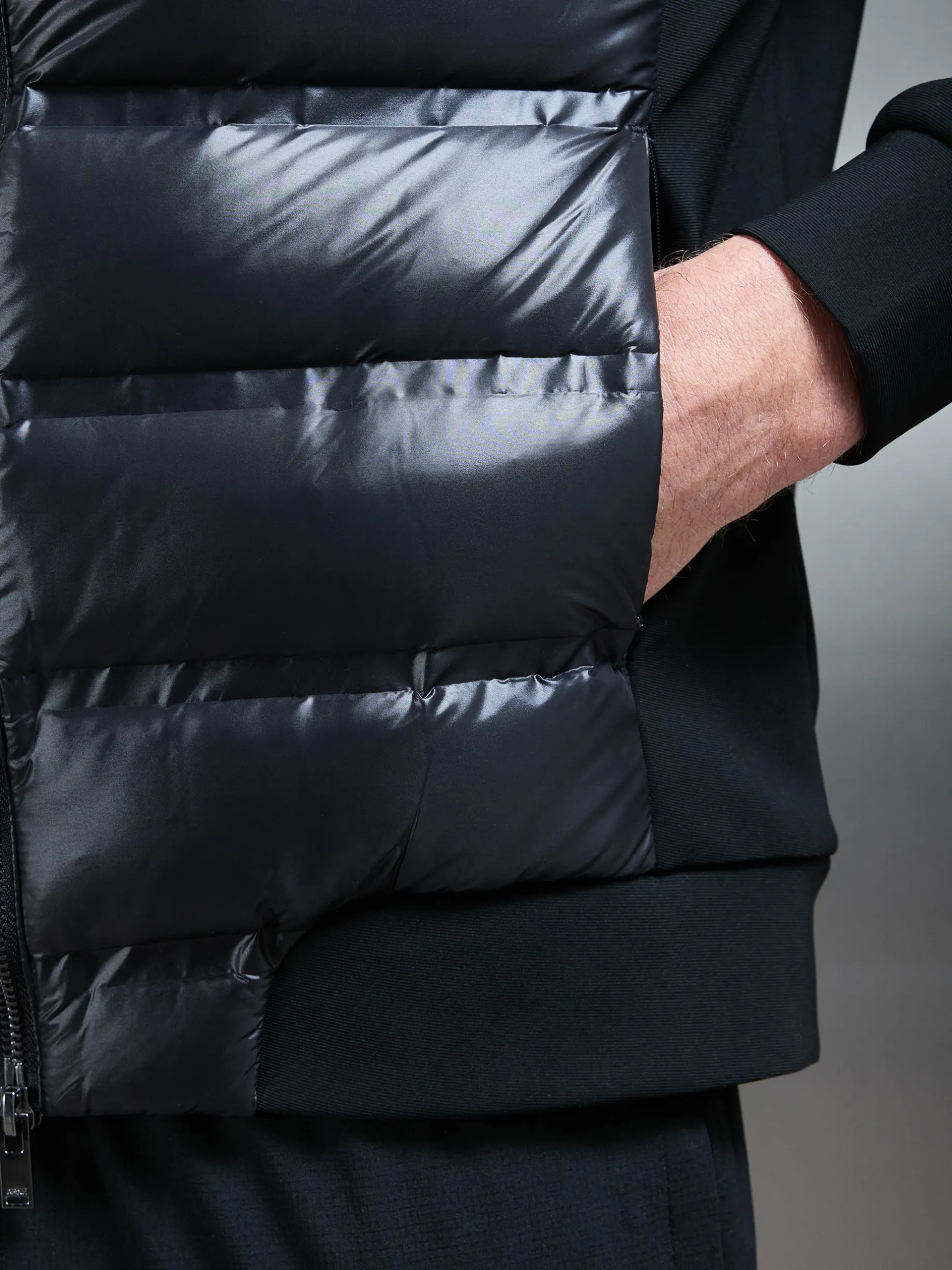 Hybrid Puffer Jacket - Black