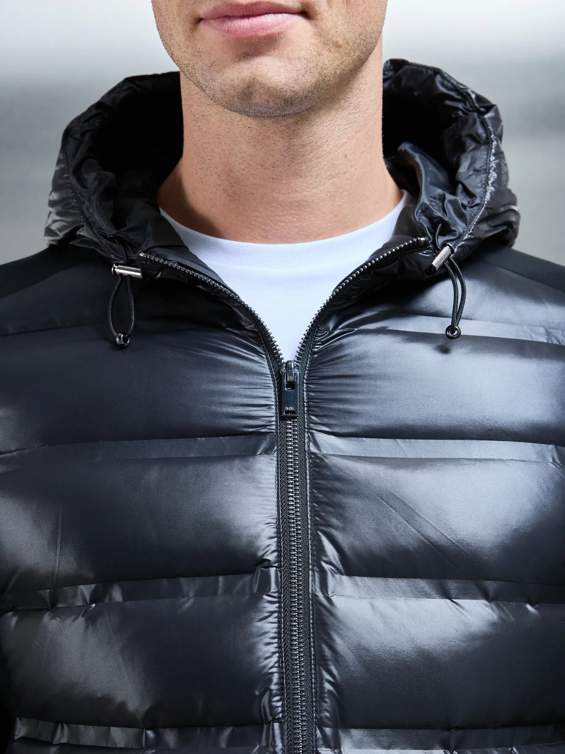 Hybrid Puffer Jacket - Black