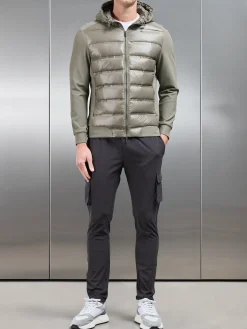Hybrid Puffer Jacket - Olive