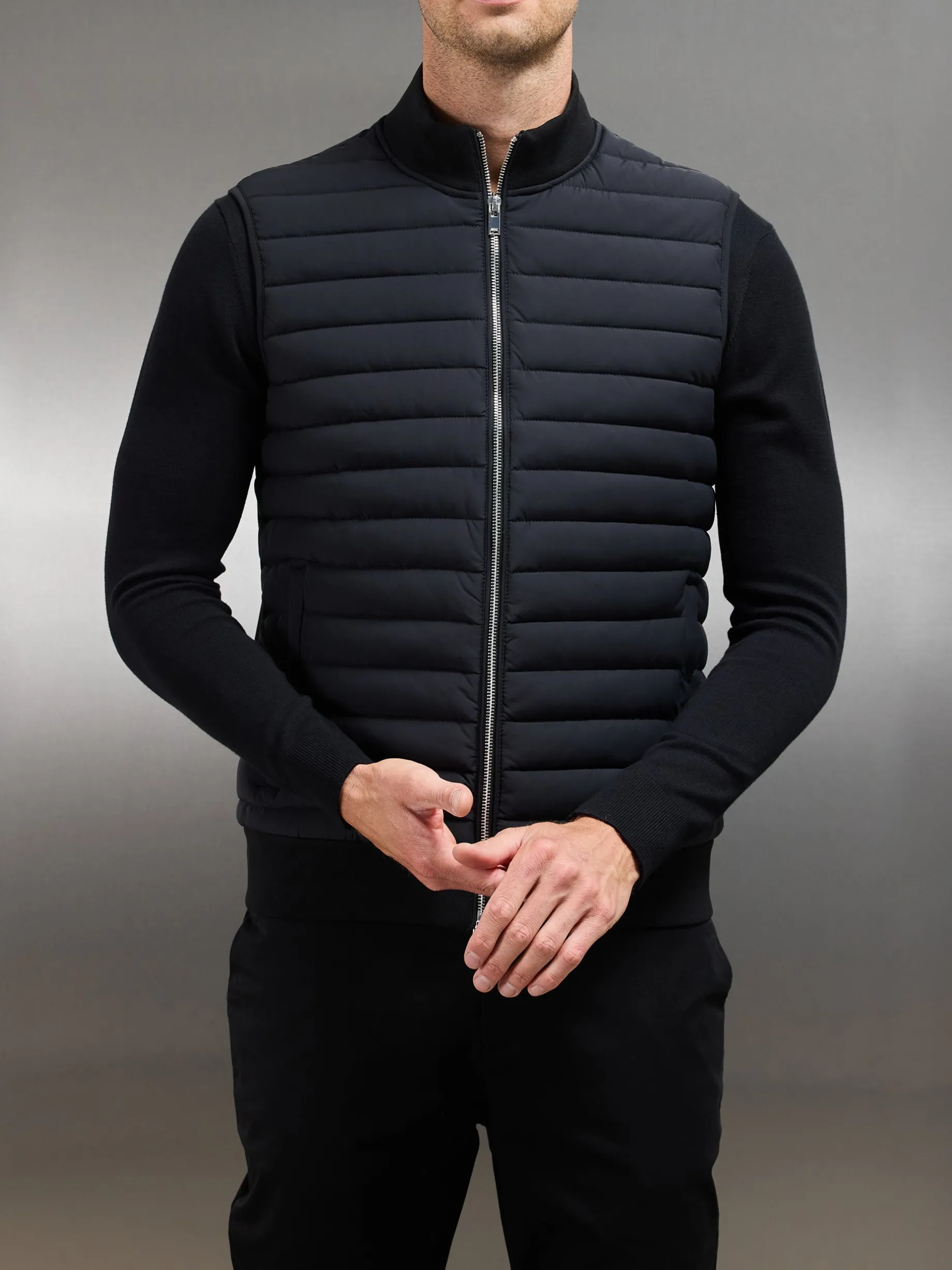 Hybrid Quilted Gilet - Black