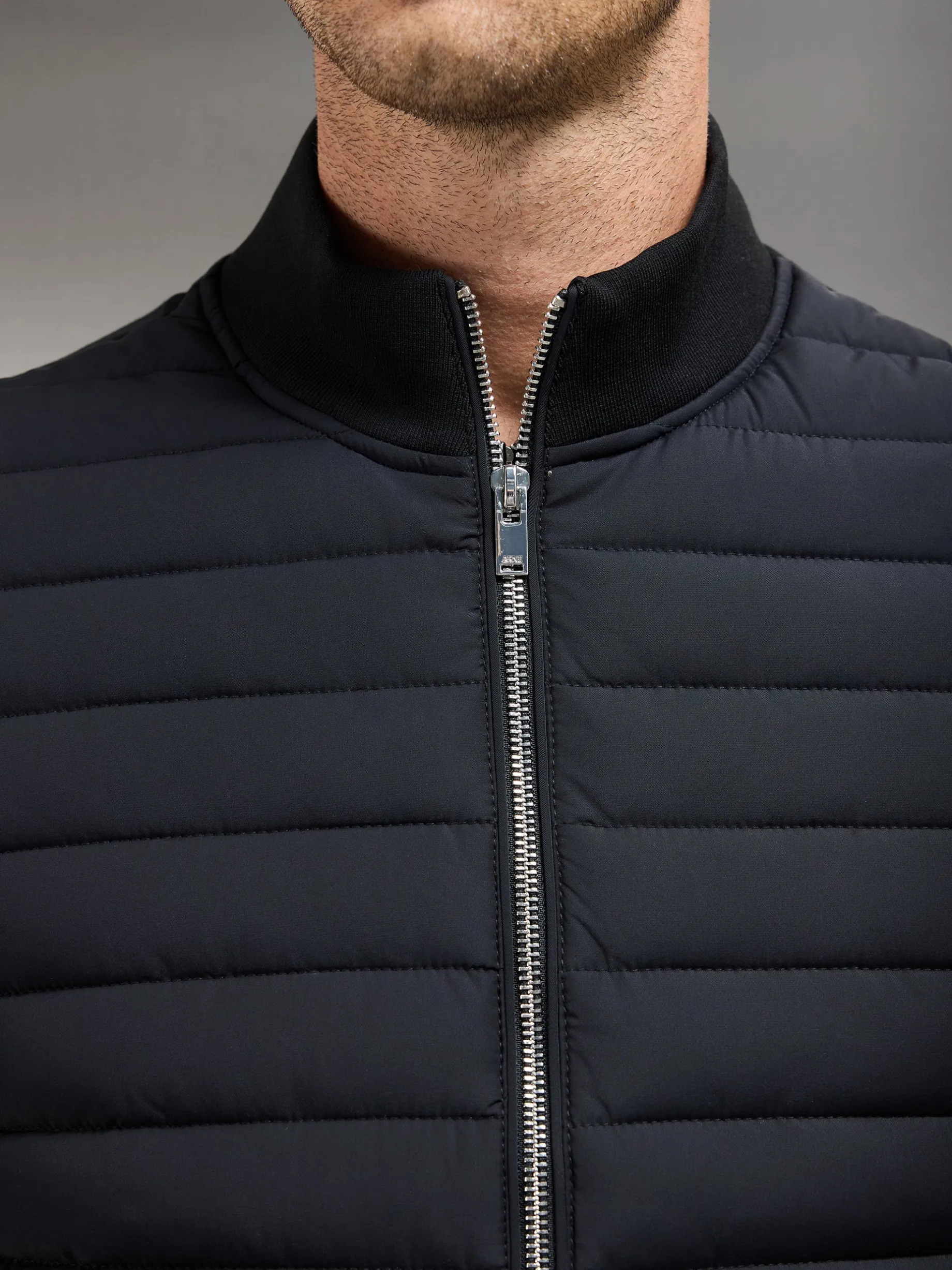 Hybrid Quilted Gilet - Black