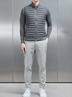 Hybrid Quilted Gilet - Grey