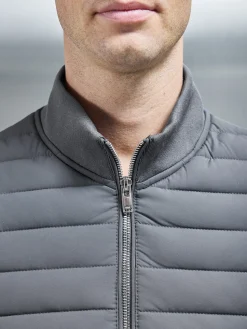 Hybrid Quilted Gilet - Grey
