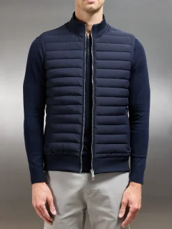 Hybrid Quilted Gilet - Navy