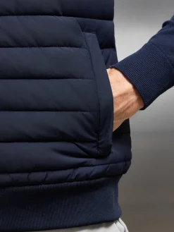 Hybrid Quilted Gilet - Navy