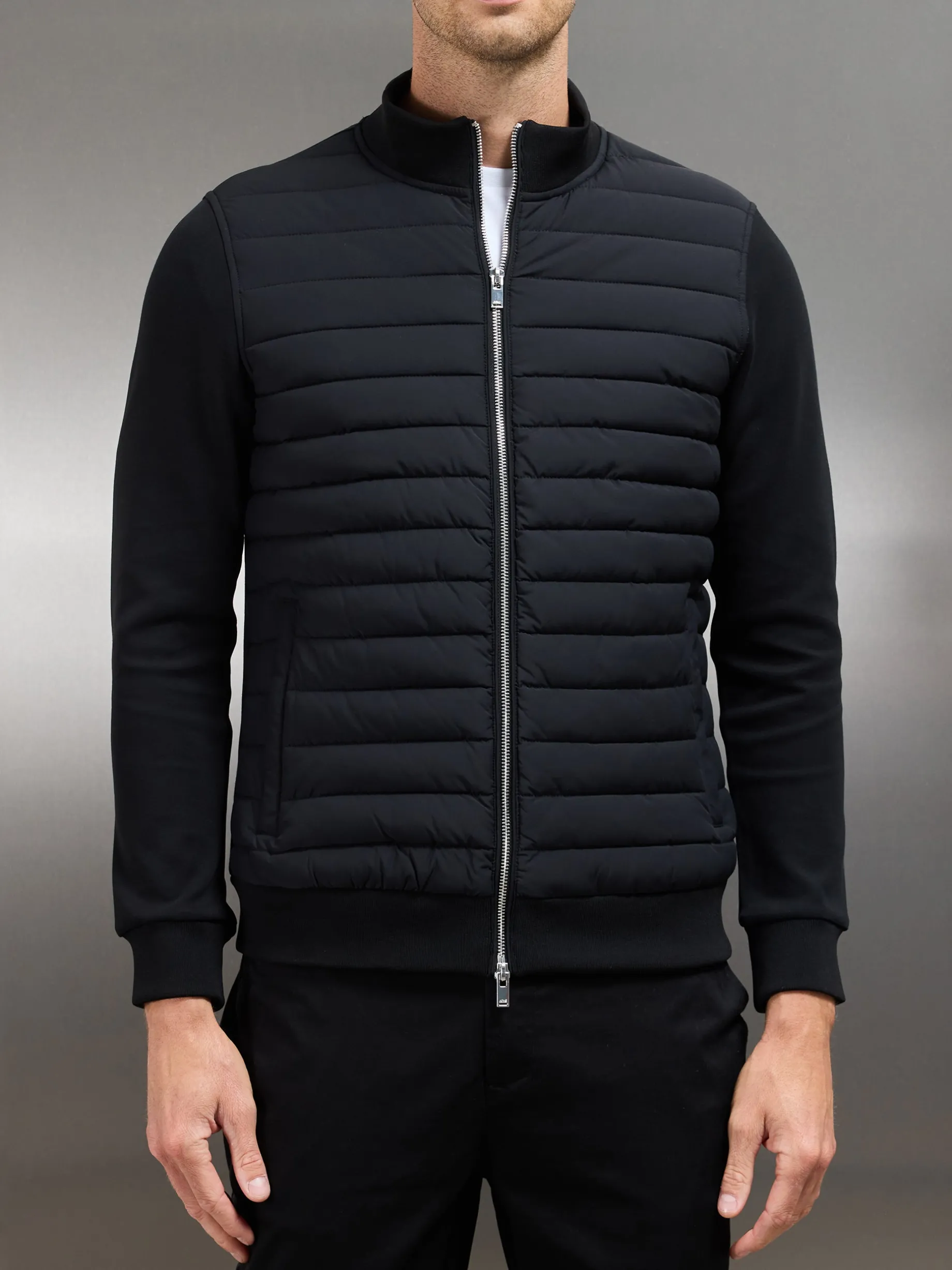 Hybrid Quilted Jacket - Black