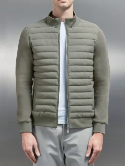 Hybrid Quilted Jacket - Sage