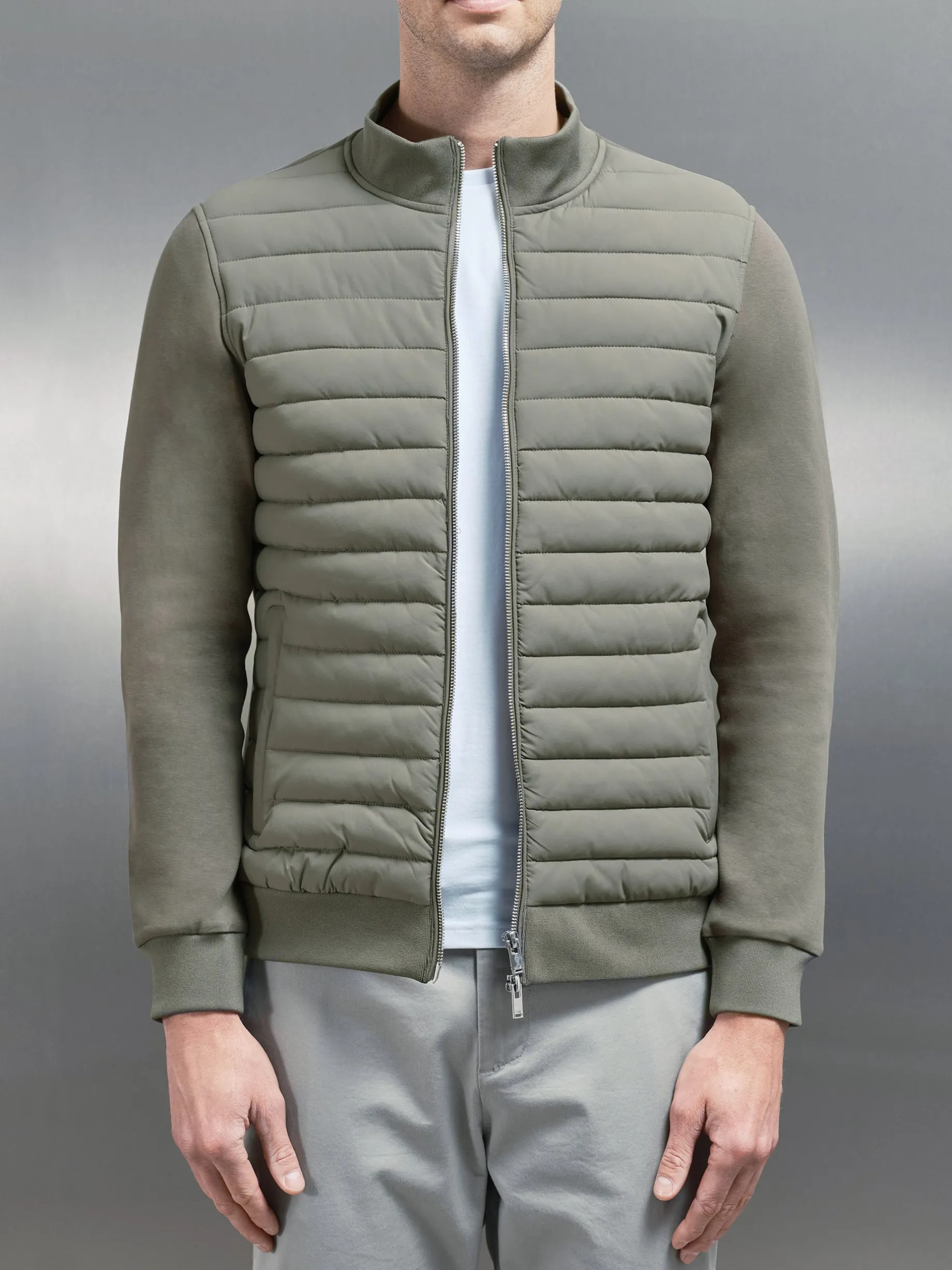 Hybrid Quilted Jacket - Sage