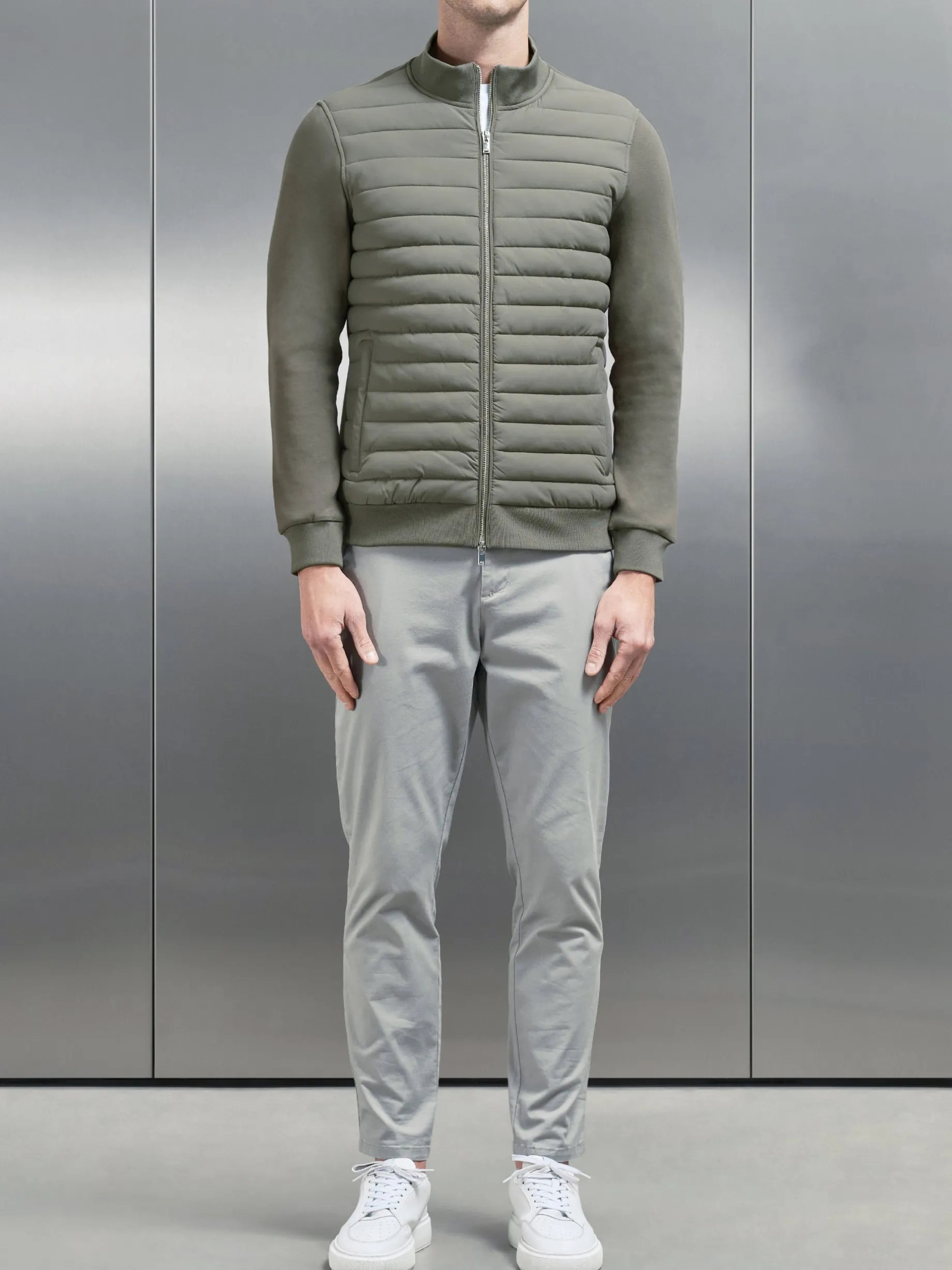 Hybrid Quilted Jacket - Sage