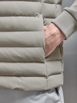 Hybrid Quilted Overshirt - Taupe