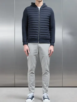 Hybrid Quilted Windbreaker - Navy